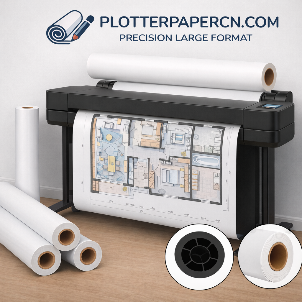 Premium 80gsm (20lb) Uncoated Bond Plotter Paper Rolls