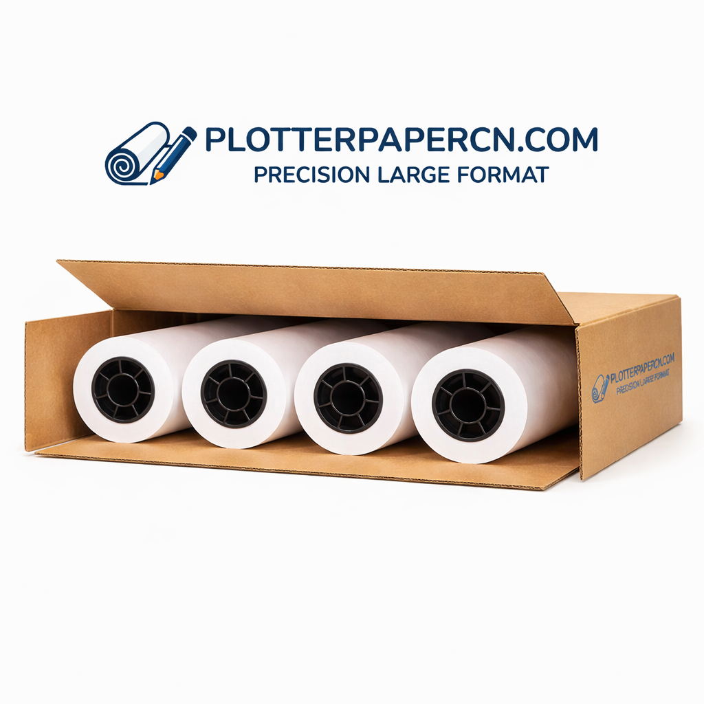 Premium 90gsm (24lb) Matte Coated Bond Plotter Paper Rolls