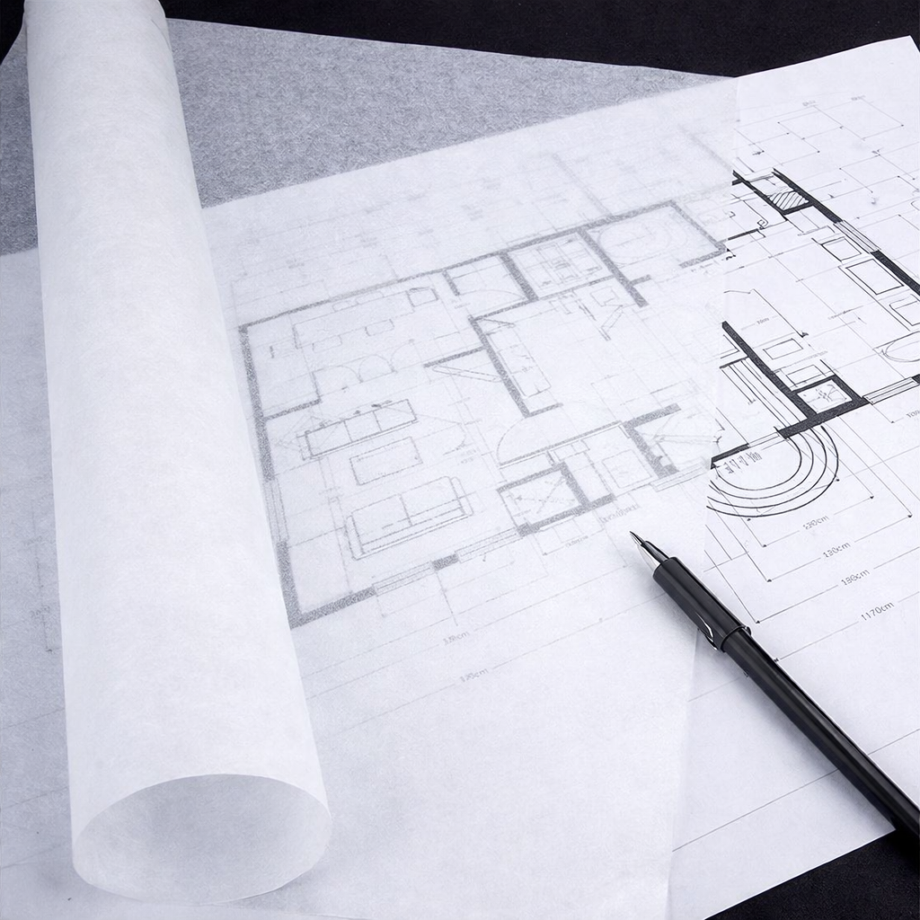 Premium 70gsm (18lb) Natural Translucent Tracing Paper Rolls